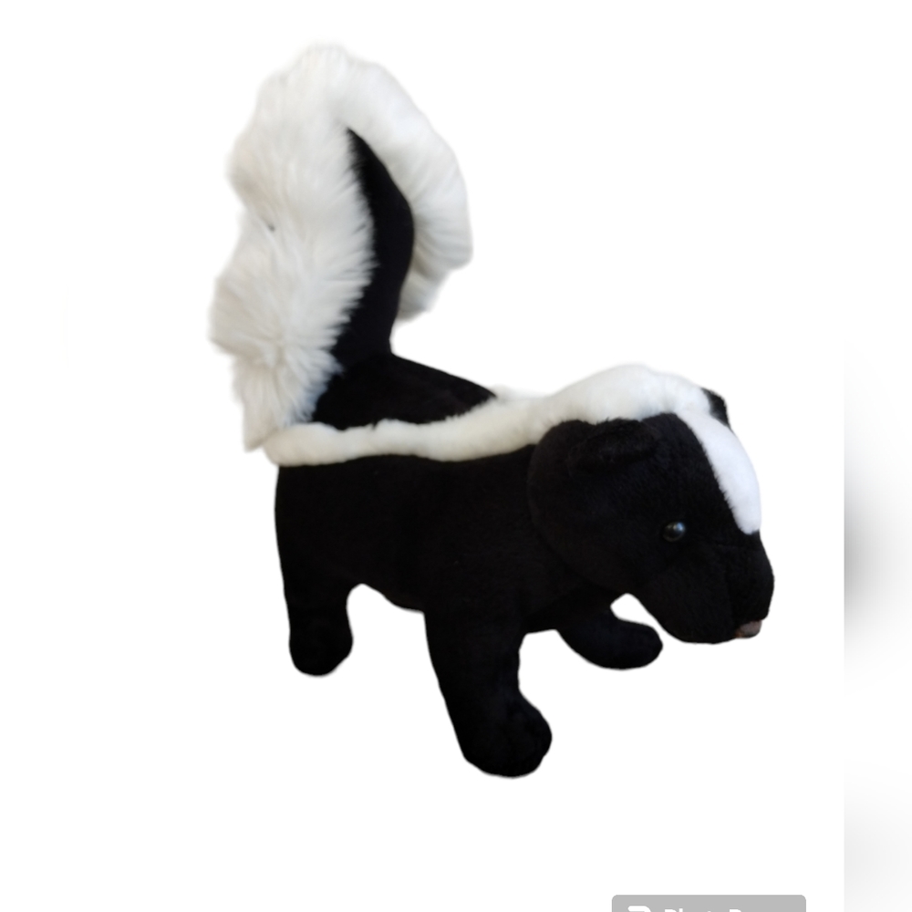 ✓Tiger Tale Toys Skunk skunky black and white Plush standing  realistic